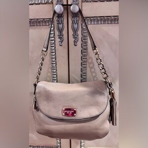 Michael Kors Taupe Leather Shoulder Bag